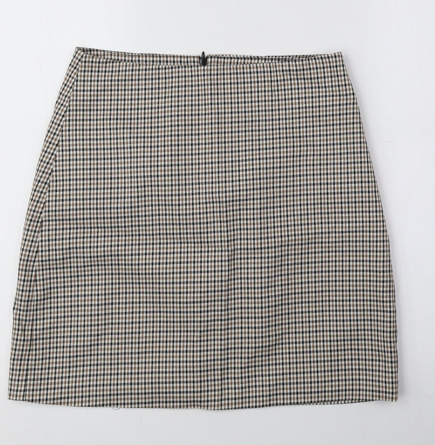 Amisu Womens Brown Check Polyester Mini Set Size 8 Zip