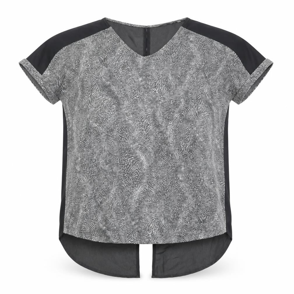 NEXT Womens Grey Animal Print Polyester Basic Blouse Size 10 Sweetheart