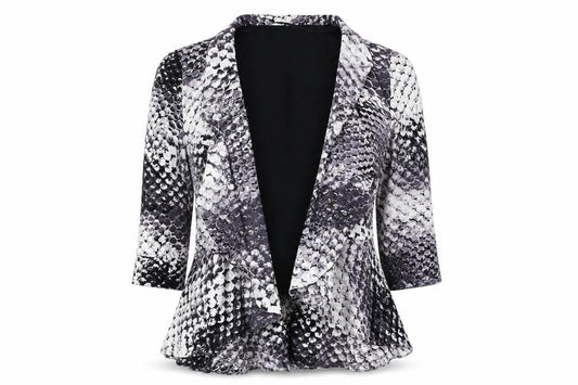 Roman Womens Multicoloured Collared Geometric Viscose Cardigan Jumper Size 14