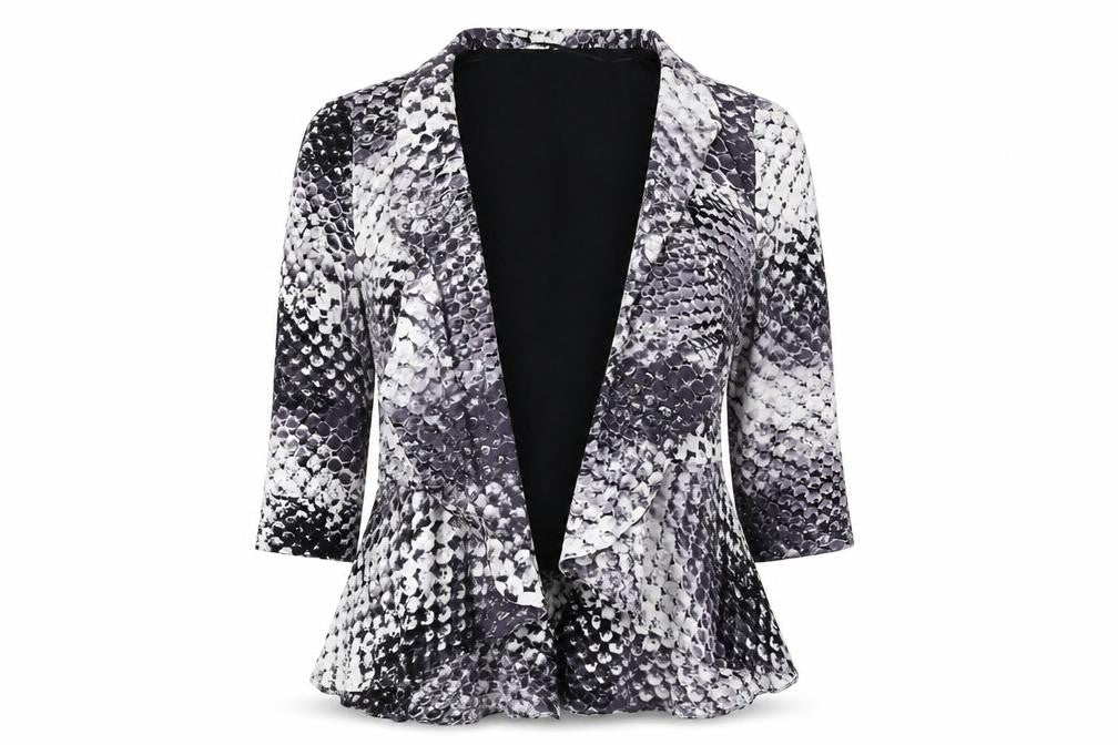 Roman Womens Multicoloured Collared Geometric Viscose Cardigan Jumper Size 14