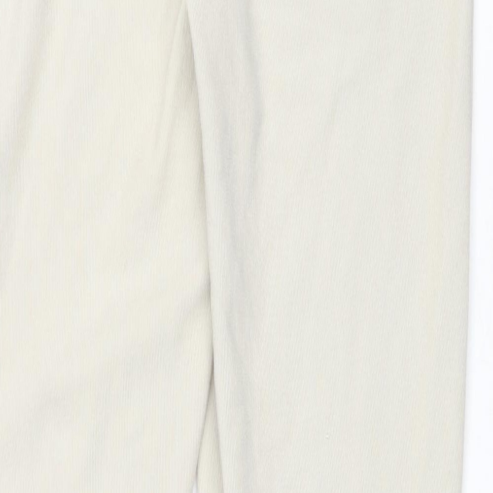PRETTYLITTLETHING Womens Beige Polyester Jegging Trousers Size 16 L32 in Regular Drawstring