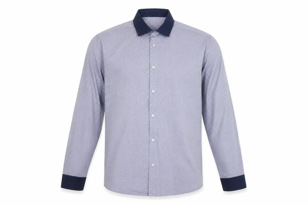 Burton Mens Grey Geometric Cotton Button-Up Size L Collared Button
