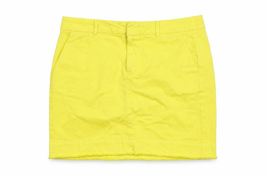 Gap Womens Yellow Cotton Mini Skirt Size 6 Zip