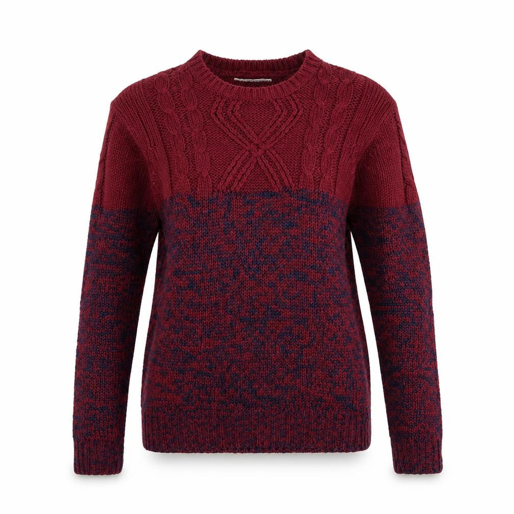 Alcot Womens Red Round Neck Acrylic Pullover Jumper Size S