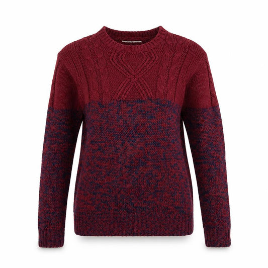 Alcot Womens Red Round Neck Acrylic Pullover Jumper Size S