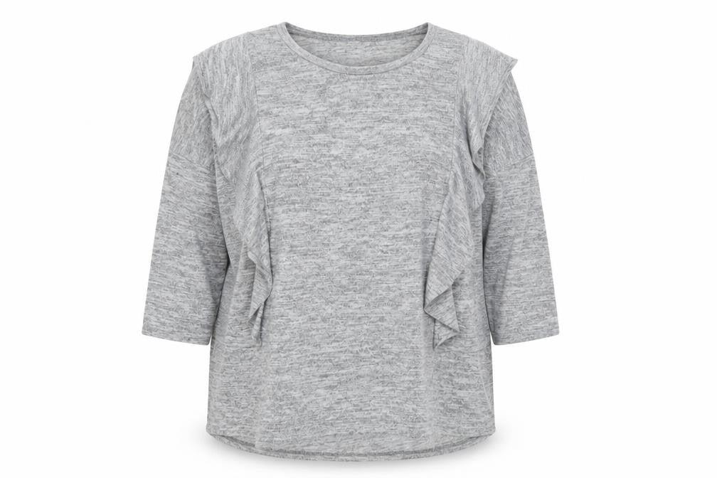 Debenhams Womens Grey Polyester Basic T-Shirt Size 20 Round Neck
