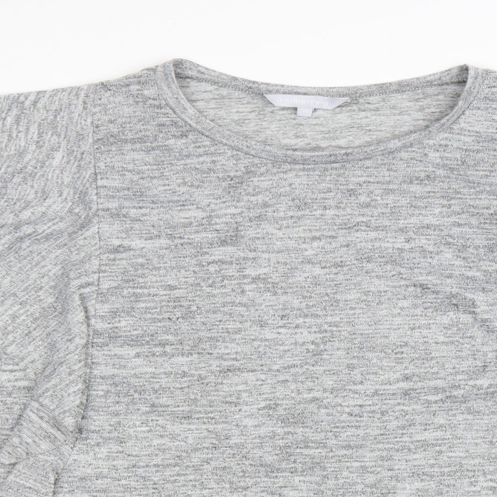 Debenhams Womens Grey Polyester Basic T-Shirt Size 20 Round Neck