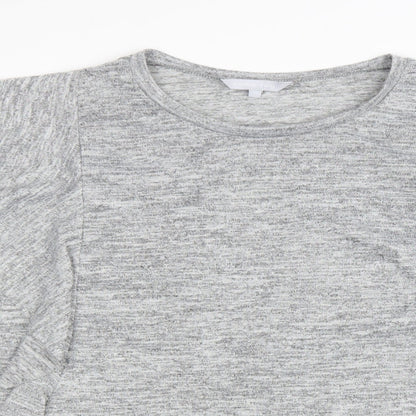 Debenhams Womens Grey Polyester Basic T-Shirt Size 20 Round Neck