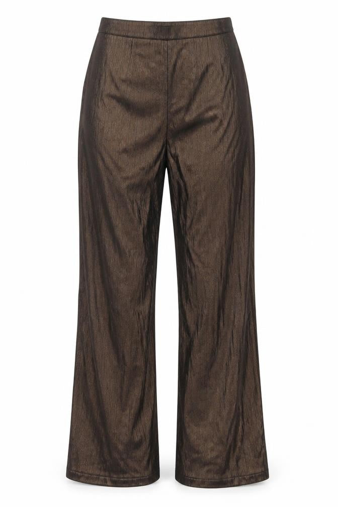 WYLDR Womens Brown Polyester Trousers Size XS L34 in Regular Zip - Sheer