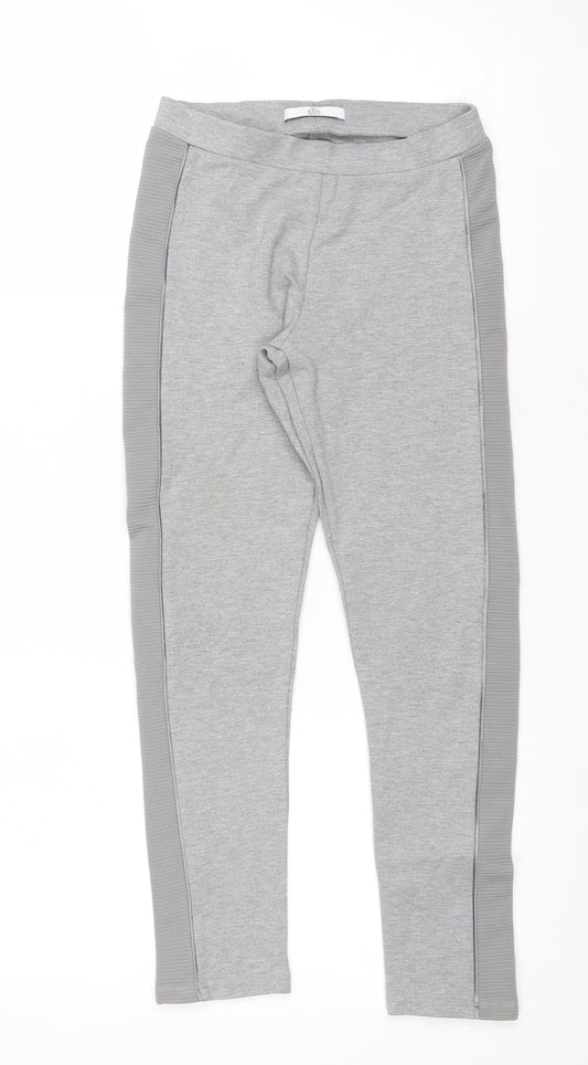 Marks and Spencer Girls Grey Polyester Jegging Trousers Size 11 Years Regular Drawstring - Leggins