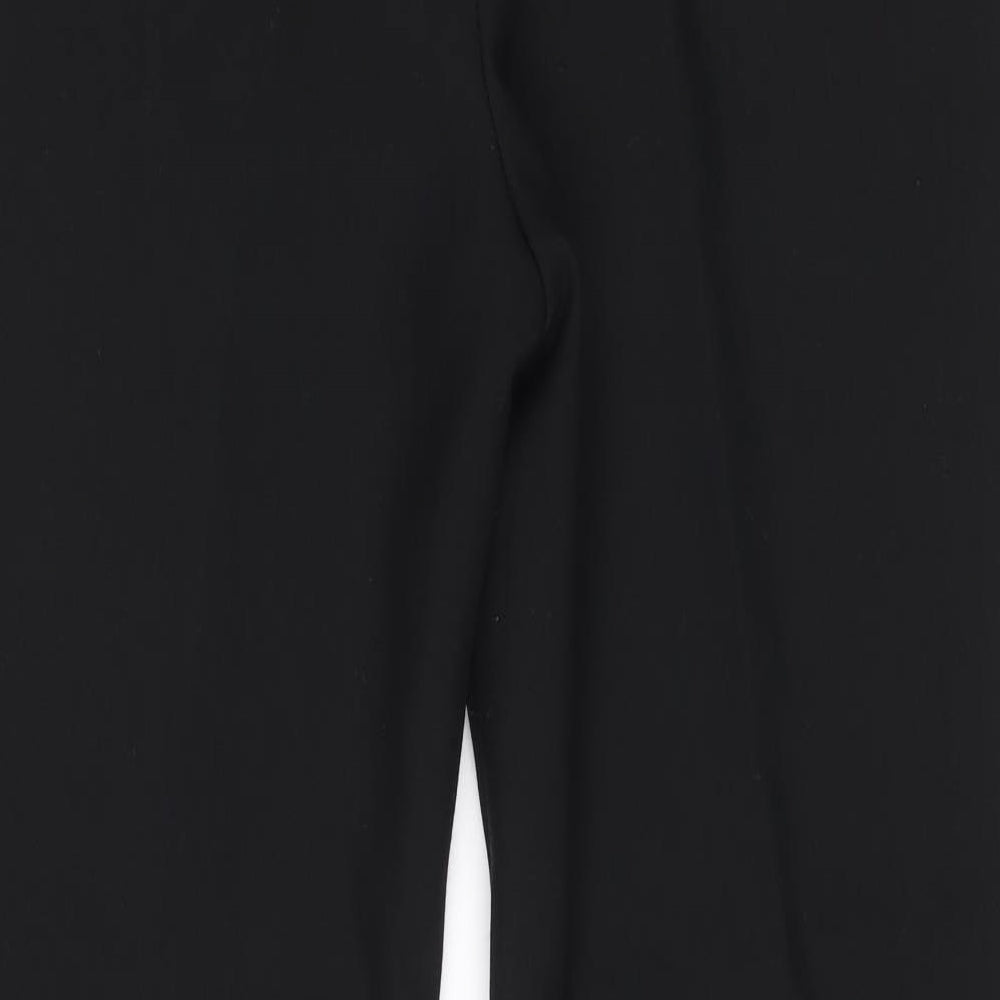 Per Una Womens Black Polyester Carrot Trousers Size 14 L23 in Regular Zip
