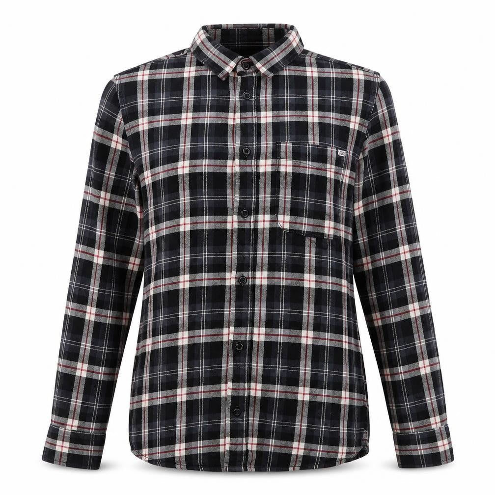 JACK & JONES VINTAGE Womens Grey Plaid 100% Cotton Basic Button-Up Size S Collared