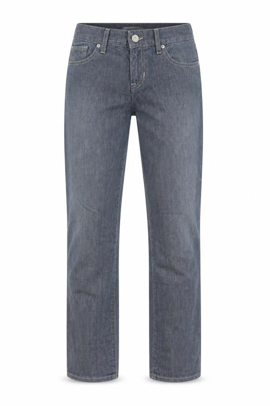 Womens Blue Cotton Straight Jeans Size 8 L30 in Regular Zip