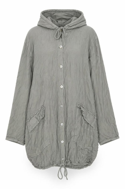 Marks and Spencer Womens Green Viscose Pullover Hoodie Size 10 Button - Elastic Hem