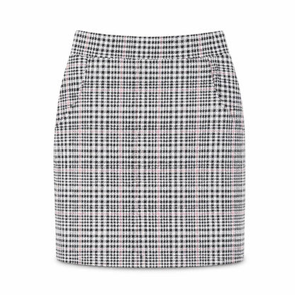 Select Womens Black Herringbone Polyester A-Line Skirt Size 10