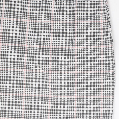 Select Womens Black Herringbone Polyester A-Line Skirt Size 10