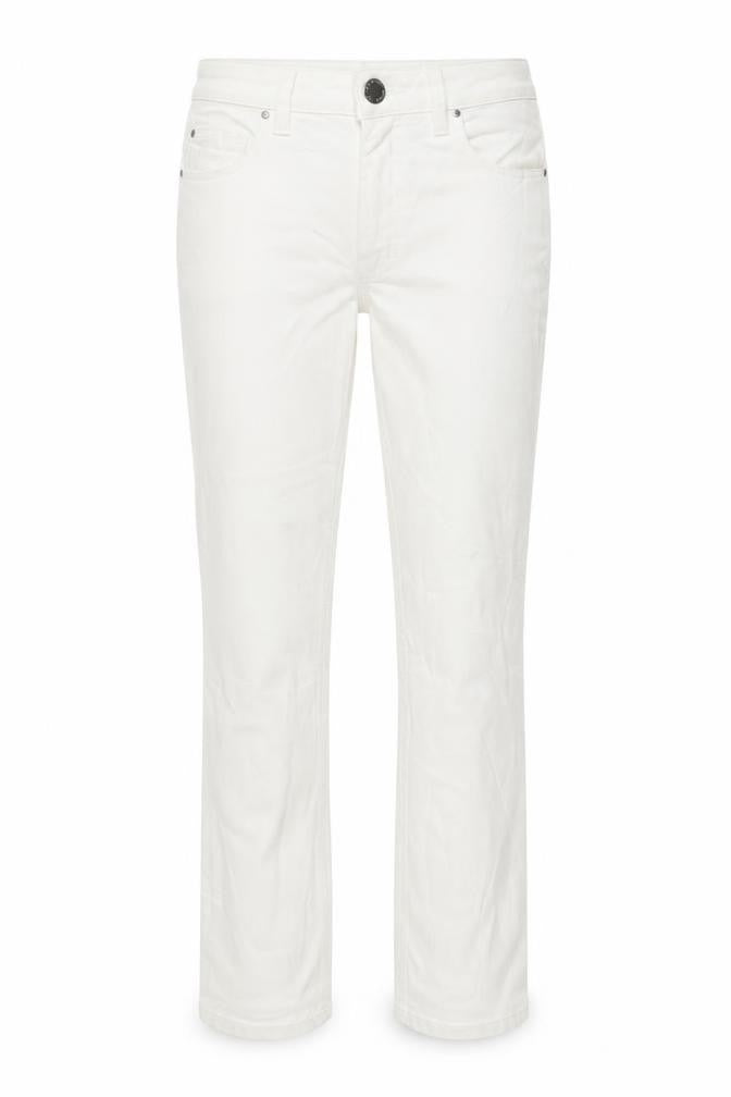 Marks & Spencer Womens White Cotton Skinny Jeans Size 8 L28 in Regular Button