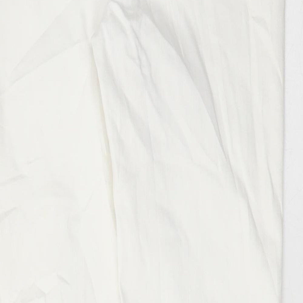 Marks and Spencer Womens White Cotton Skinny Jeans Size 8 L28 in Regular Button