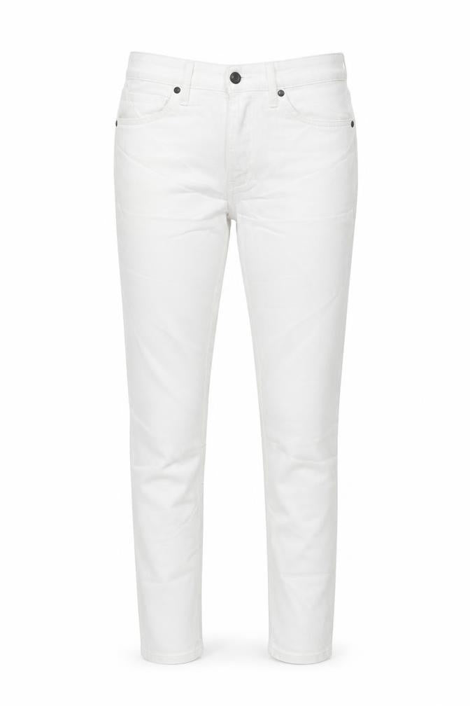 Marks & Spencer Womens White Cotton Skinny Jeans Size 30 in L33 in Regular Button