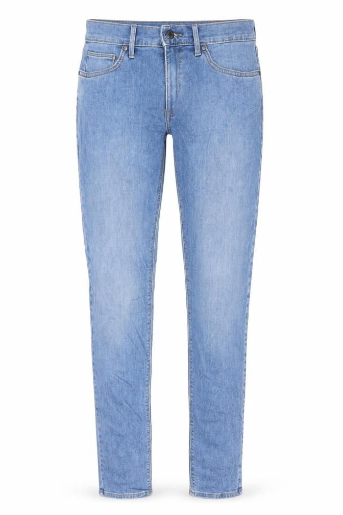 Marks & Spencer Womens Blue Cotton Skinny Jeans Size 30 in L33 in Regular Button
