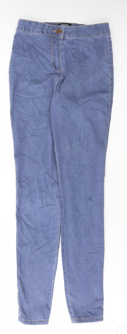 /Denim Womens Blue Cotton Skinny Jeans Size 10 L29 in Regular Button