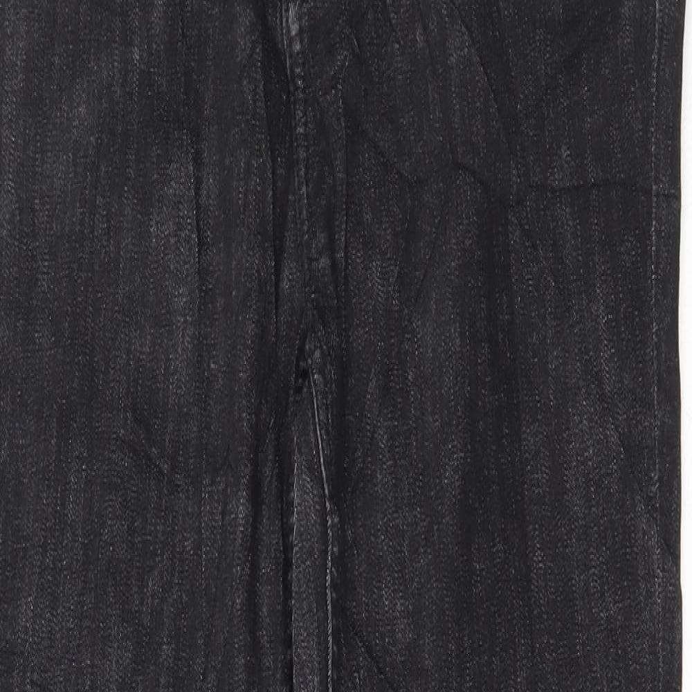 Marks and Spencer Womens Black Cotton Skinny Jeans Size 12 L28 in Regular Button