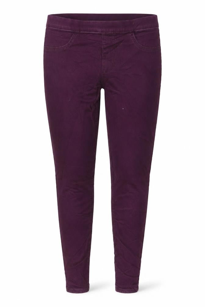 Marks & Spencer Womens Purple Cotton Skinny Jeans Size 12 L27 in Regular