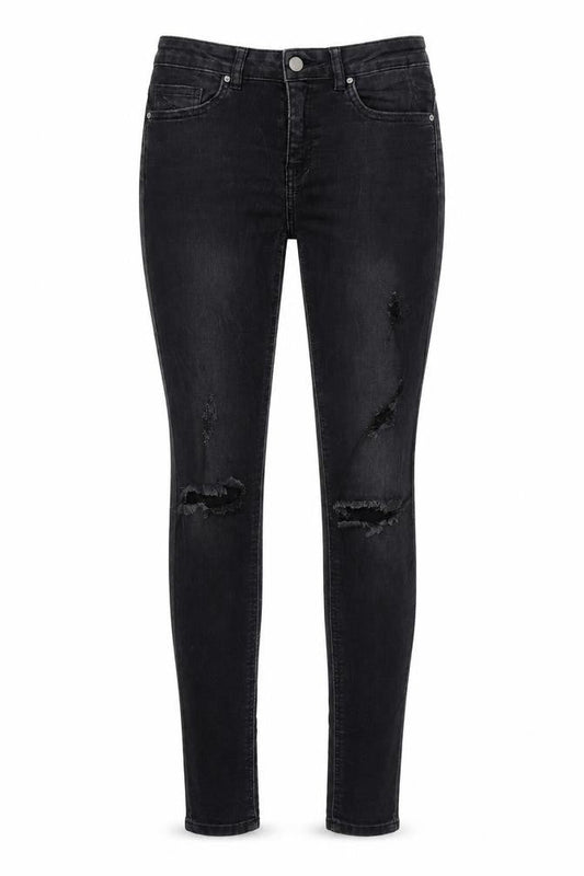 H&M Womens Black Cotton Skinny Jeans Size 6 L28 in Regular Zip
