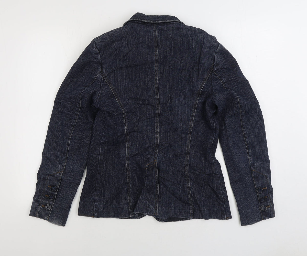 Marks & Spencer Womens Blue Jacket Size S Button