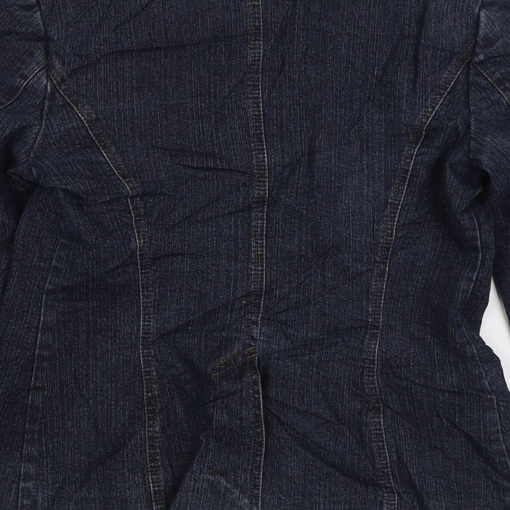 Marks & Spencer Womens Blue Jacket Size S Button