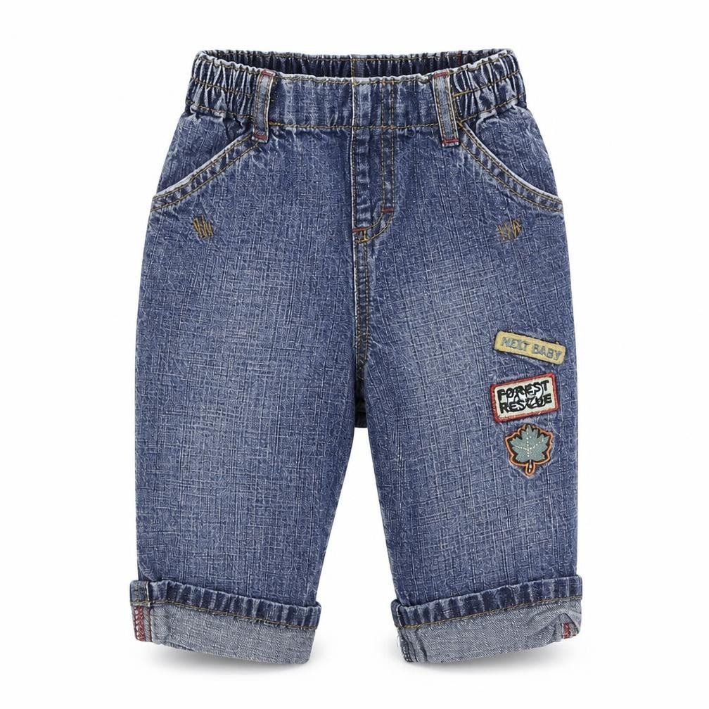 NEXT Boys Blue 100% Cotton Jogger Jeans Size 3-6 Months Pullover