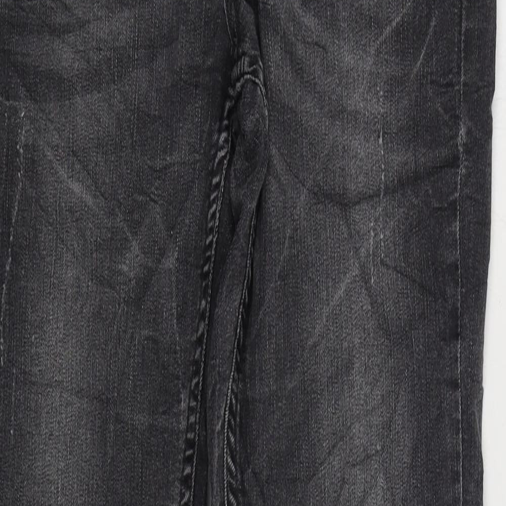 Marks and Spencer Womens Black Cotton Skinny Jeans Size 10 L30 in Regular Zip