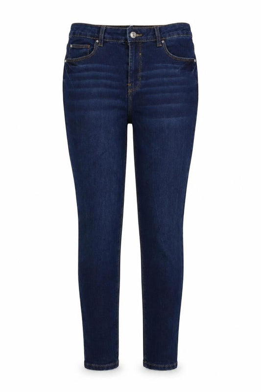 Denim & Co. Womens Blue Cotton Skinny Jeans Size 12 L27 in Regular Button