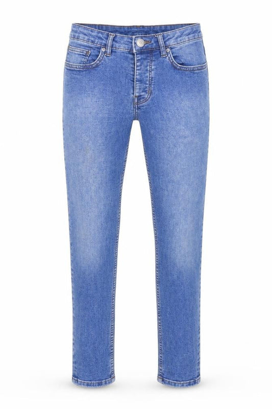 Denim&co Mens Blue Cotton Skinny Jeans Size 30 in L32 in Regular Button