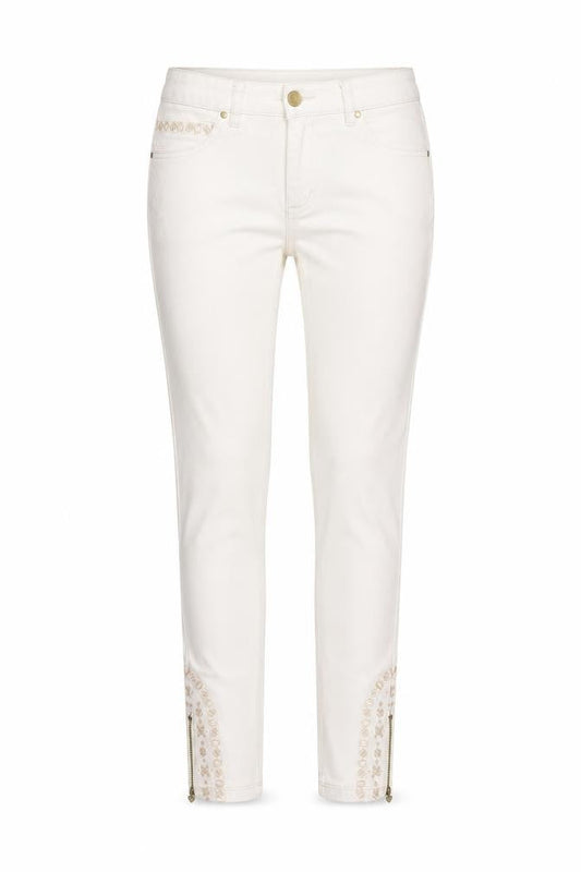 George Womens Ivory Cotton Skinny Jeans Size 12 L26.5 in Regular Zip