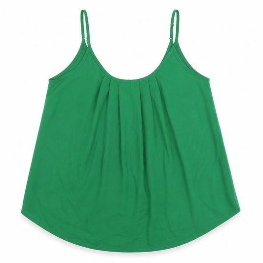 SheIn Womens Green Polyester Camisole Blouse Size 12 Scoop Neck