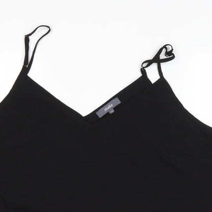 Studio Womens Black Polyester Basic Tank Size 20 V-Neck