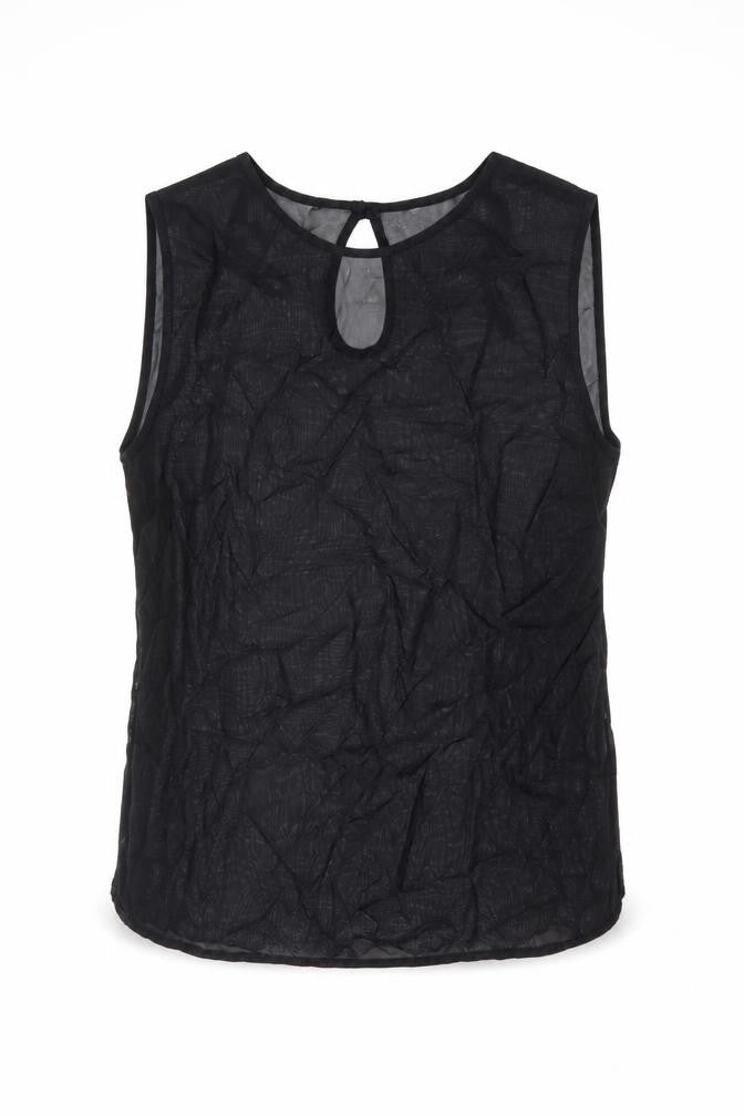 Steilmann Womens Black Polyester Basic Tank Size 12 Round Neck