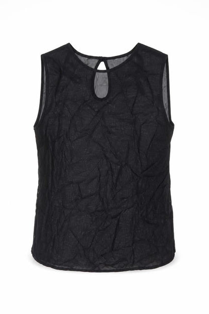 Steilmann Womens Black Polyester Basic Tank Size 12 Round Neck