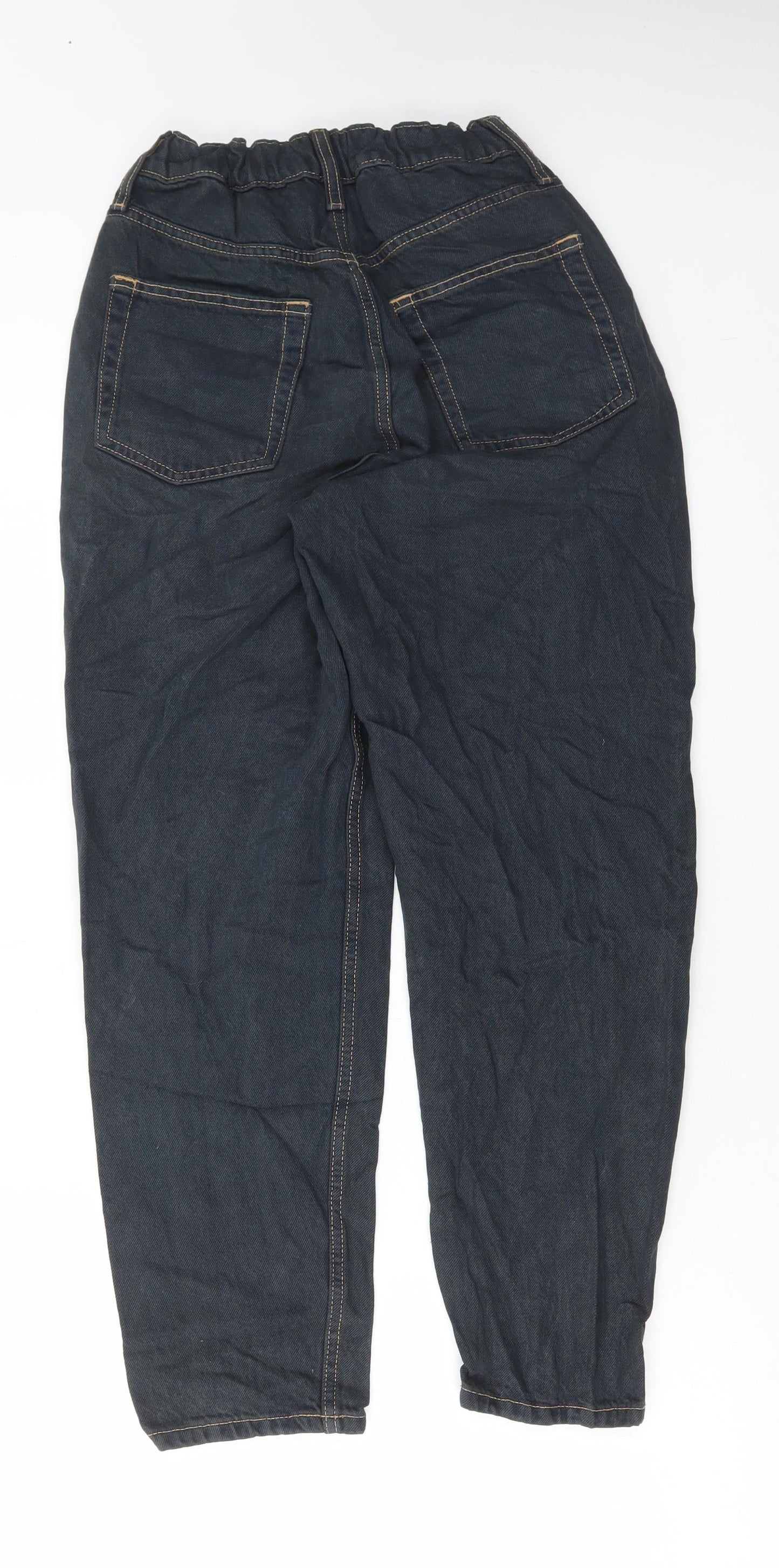 Preworn Mens Blue Cotton Straight Jeans Size 26 in L28 in Regular Button