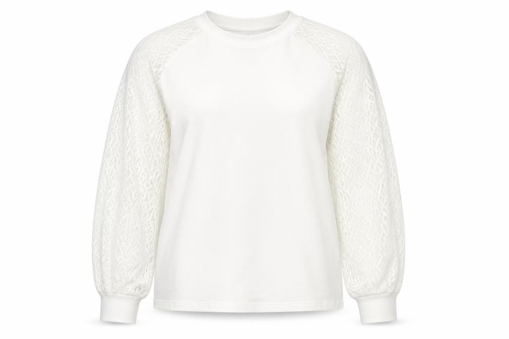 SheIn Womens White Round Neck Polyester Pullover Jumper Size L