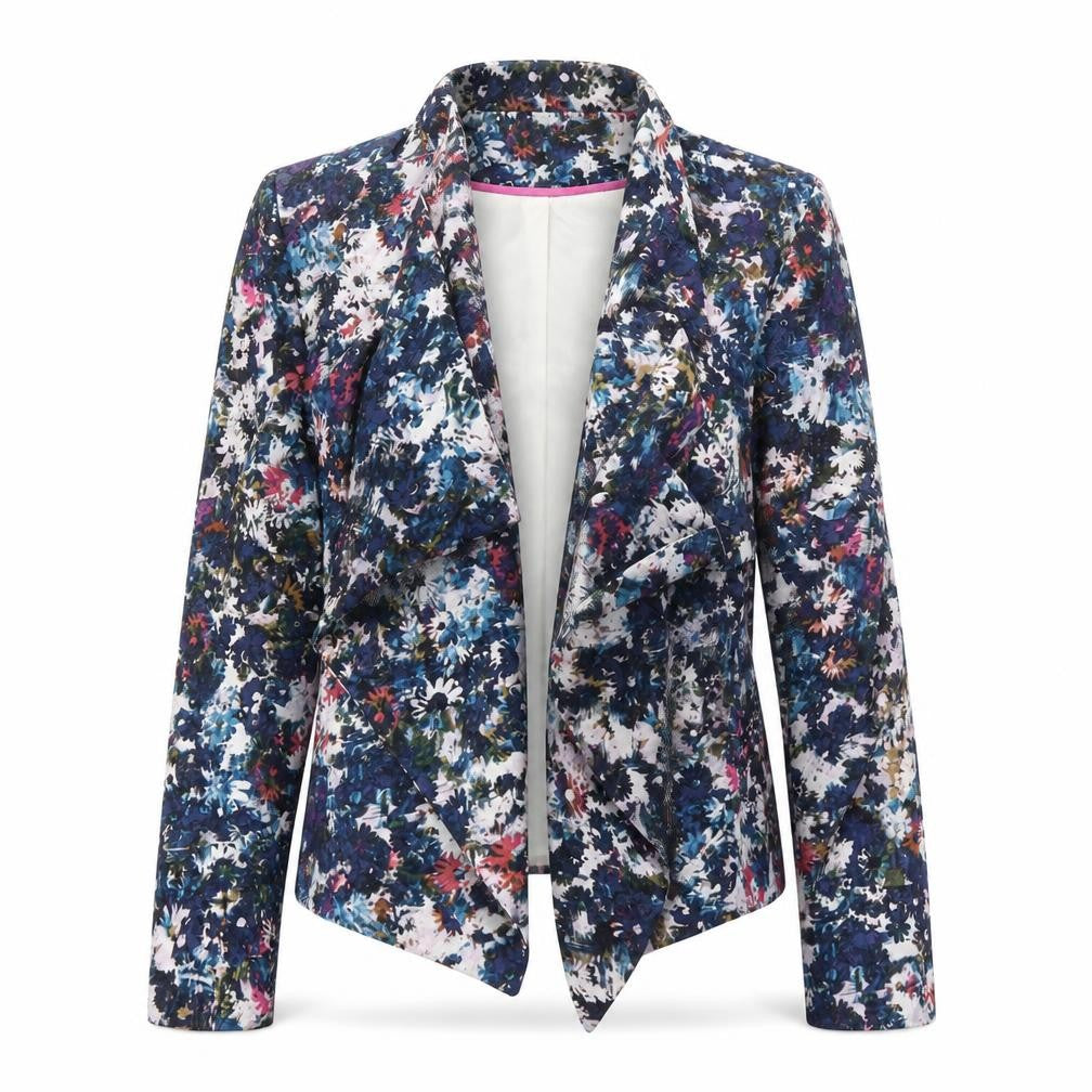 New Look Womens Multicoloured Floral Jacket Blazer Size 10