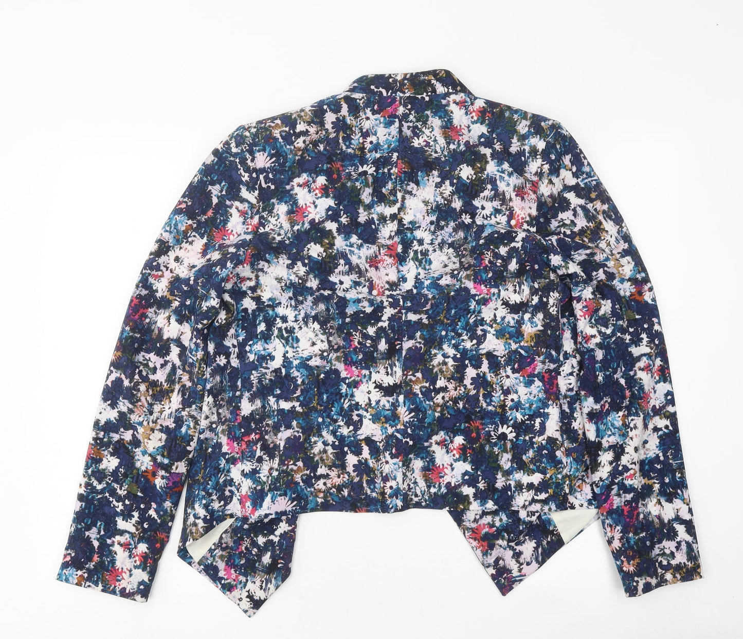 New Look Womens Multicoloured Floral Jacket Blazer Size 10