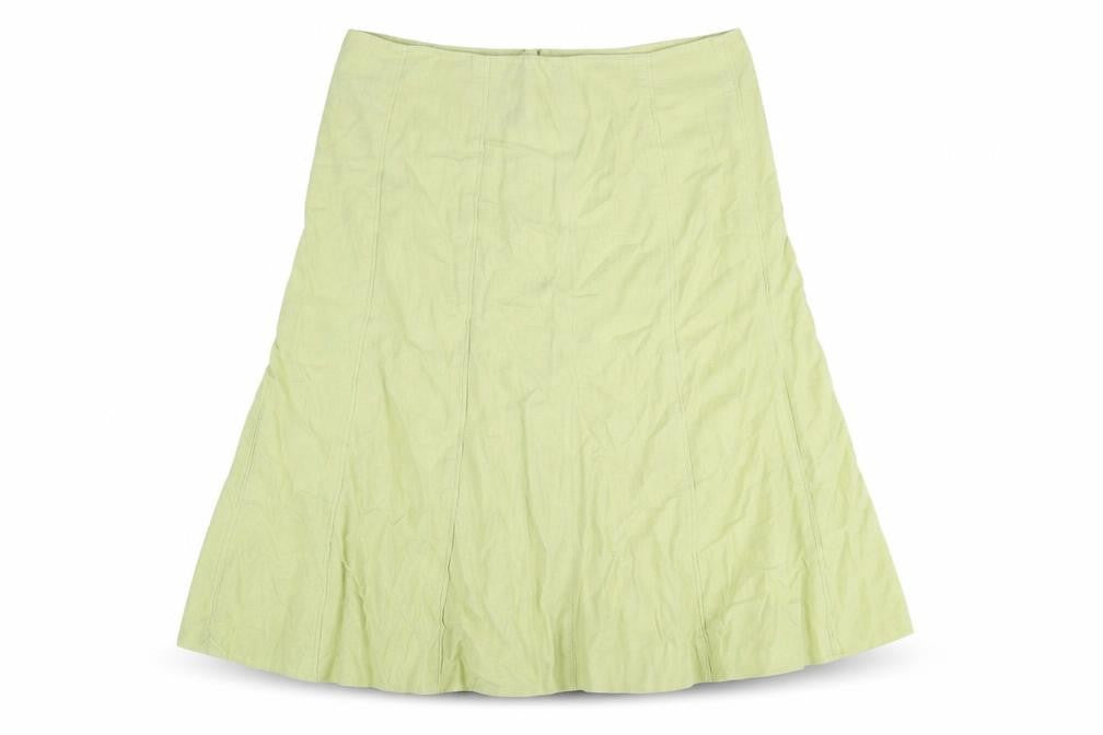 Autonomy Womens Green Polyester A-Line Skirt Size 14 Zip