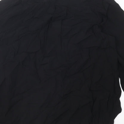 Preloved H&M Womens Black Polyester Size 4 V-Neck - Label
