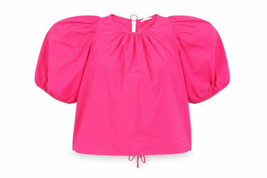 H&M Womens Pink Cotton Basic Blouse Size L Round Neck