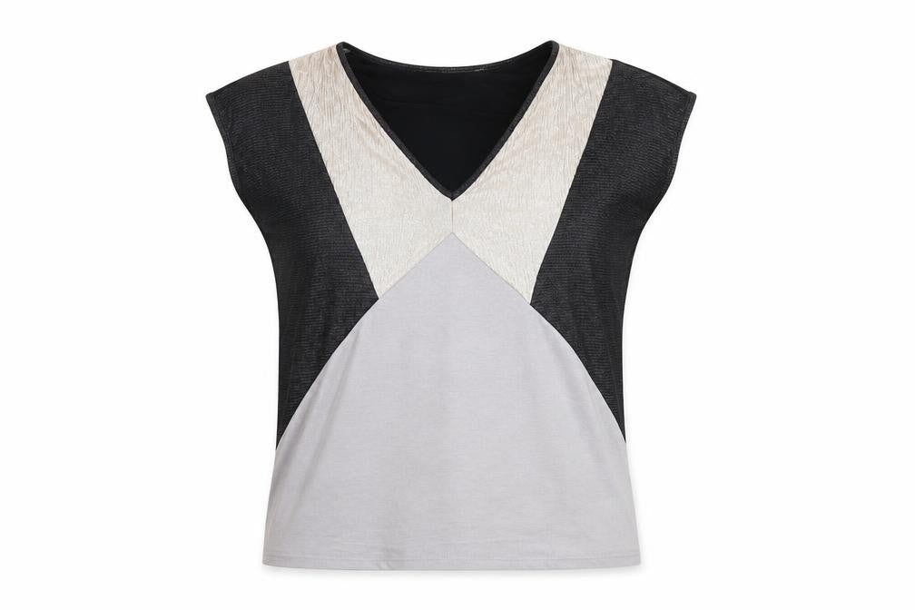 Oasis Womens Multicoloured Polyester Basic T-Shirt Size S V-Neck
