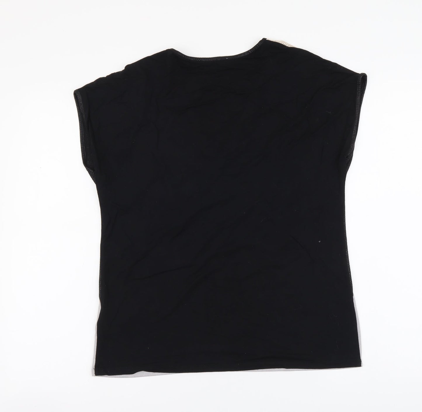 Oasis Womens Multicoloured Polyester Basic T-Shirt Size S V-Neck
