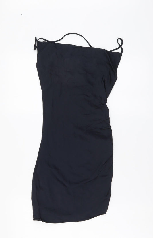 Zara Womens Black Polyester Mini Size XS Sweetheart Pullover