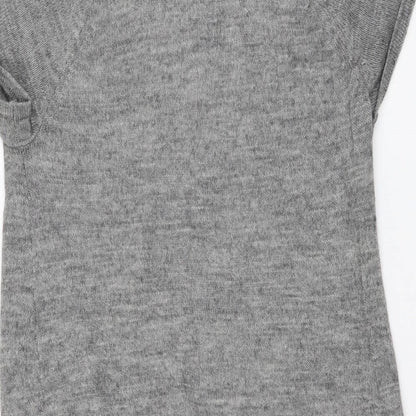 H&M Womens Grey Round Neck Acrylic Tunic Jumper Size M